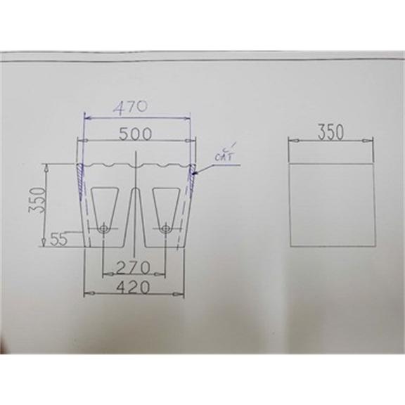 Dock W rubber fender